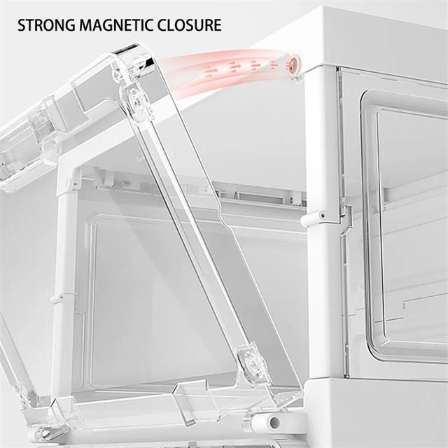 Antbox Shoe Display Cabinet 360 Degree Transparent Plastic Stackable Shoe Box For Sneaker Storage Professional Display Case Boots And Hat Storage Box